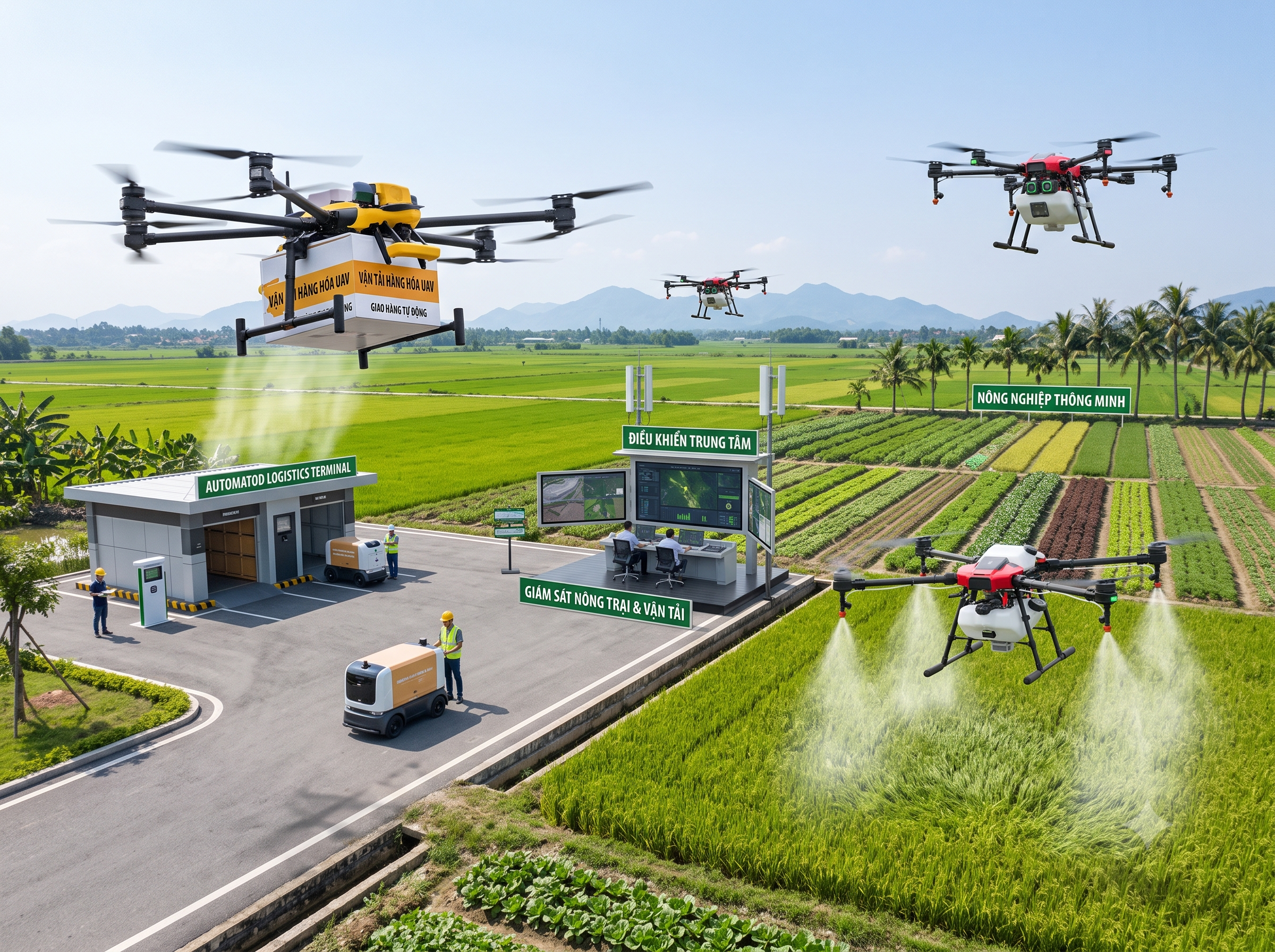 Ứng dụng UAV trong nông nghiệp chính xác và bảo vệ mùa màng công nghệ cao